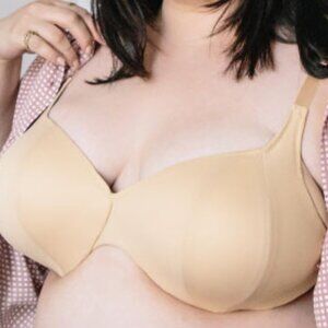 New TRUSST Lingerie Plus Size 46DD "Naomi" Cream Color Nude Bra TL4101LN